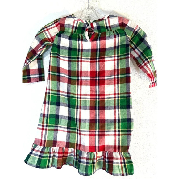 Jammies for your Families Toddler Girls Night Gown Multi Plaid Size 2T - Picture 2 of 5